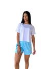 Pijama feminino manga curta algodão branco confortavel borboleta