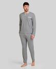 Pijama Feminino Modal Aberto com Perna Larga Cinza Lohe