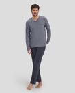 Pijama Feminino Modal com Decote V Cinza Lohe
