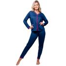 Pijama Feminino Modelo Americano Manga Comprida Liso Diones Pijama Feminino Modelo Americano Manga Comprida Liso Diones