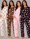 Pijama Feminino Peluciado Quentinho para Inverno Frio Tecido Soft Fleece Sortido