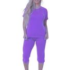 Pijama Feminino Pescador em Suede com Manga Curta Confortável Extremo