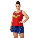 Pijama Feminino Plus Size Adulto Personagem Baby Dool Regata Shorts Curto Macio Confortável