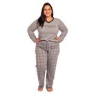 Pijama Feminino Plus Size Longo Inverno Frio Blusa e Calça Pijama Feminino Plus Size Longo Inverno Frio Blusa e Calça
