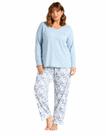 Pijama Feminino Plus Size Manga Longa Pzama Frio 100% Algodao