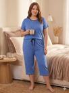Pijama Feminino Plus Size Suede Capri Pescador 44 Ao 54 Luxo Cor:Azul EstrelaTamanho:44 Pijama Feminino Plus Size Suede Capri Pescador 44 Ao 54 Luxo Cor:Azul EstrelaTamanho:44