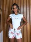 Pijama Feminino Short e Blusa de Manguinha Estampa Perna Longa Pijama Feminino Short e Blusa de Manguinha Estampa Perna Longa