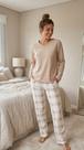 Pijama feminino soft vicenza mk bege any any tamanho:gg