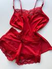 Pijama Fresquinho Feminino Short Doll Paixão em Microfibra Vermelho