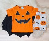 Pijama infantil curto com capa removivel masculino 100% algodão com estampa que brilha no escuro