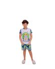 Pijama Infantil Curto Em Malha Suede Premium Estampado Robot Football Pijama Infantil Curto Em Malha Suede Premium Estampado Robot Football