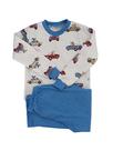 Pijama infantil de inverno manga longa menino quentinho moletinho flanelado 6 a 12 anos