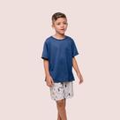 Pijama Infantil Diones Menino Com Camiseta Lisa e Shorts