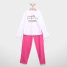 Pijama Infantil Duzizo Brilha no Escuro Slippers Menina