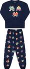 Pijama Infantil Estampa Brilha no Escuro Cor Azul Marinho