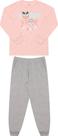Pijama Infantil Estampa Brilha no Escuro Cor Rosa Perola