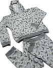 Pijama Infantil Feminino de Inverno com Capuz e Bolso