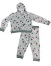 Pijama Infantil Feminino de Inverno com Capuz e Bolso