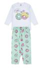 Pijama Infantil Feminino Inverno Donuts - Hey Kids Branco