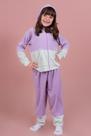 Pijama infantil feminino longo em plush blusa com zíper e calça jogger aconchego Pijama infantil feminino longo em plush blusa com zíper e calça jogger aconchego