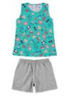 Pijama Infantil Feminino Mãe e Filha Verde Malwee