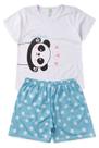 Pijama Infantil Feminino Verão Cute Panda - Hey Kids - Branco Pijama Infantil Feminino Verão Cute Panda - Hey Kids - Branco