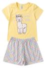 Pijama Infantil Feminino Verão Sweet Little - Hey Kids - Amarelo