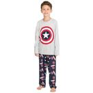Pijama Infantil Longo Capitão América - Marvel 27.05.0105