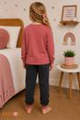 Pijama Infantil Longo Confortável Algodão Macio Rosa e Cinza Manga Longa Calça Ajustada Inverno Pijama Infantil Longo Confortável Algodão Macio Rosa e Cinza Manga Longa Calça Ajustada Inverno
