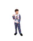Pijama Infantil Longo Estapado Motocross Em Malha Suede Pijama Infantil Longo Estapado Motocross Em Malha Suede