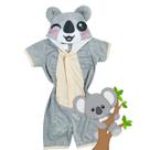Pijama Infantil Macacão Fantasia Personagem Bebe Cinza