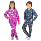 Pijama Infantil Manga Longa Flanelado Menino Tamanhos 4/6/8