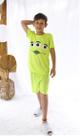 Pijama infantil masculino alien camiseta e shorts em malha Pijama infantil masculino alien camiseta e shorts em malha