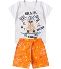 Pijama Infantil Masculino Brilha No Escuro Select Branco