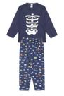 Pijama Infantil Masculino Inverno Esqueleto- Hey Kids Azul Pijama Infantil Masculino Inverno Esqueleto- Hey Kids Azul