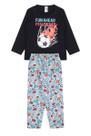 Pijama Infantil Masculino Inverno Fun Ahead- Hey Kids Preto