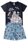 Pijama Infantil Masculino Verão Space Fun - Hey Kids - Azul