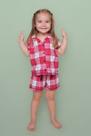 Pijama Infantil Menina Americano Algodão Vermelho