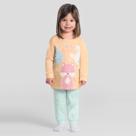 Pijama infantil menina animais que brilha no escuro Brandili