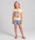 Pijama Infantil Menina Brilha no Escuro Select Amarelo