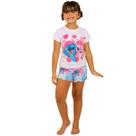 Pijama Infantil Menina Stitch Divertidamente