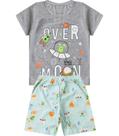 Pijama Infantil Menino Brilha No Escuro Select Cinza