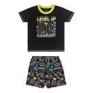 Pijama Infantil Menino Jogos Brilha Preto Elian