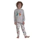 Pijama infantil moletinho brilha dinossauro dadomile