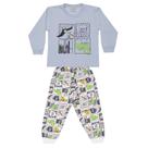 Pijama Infantil Moletinho Brilha No Escuro Supersaurus Dadomile