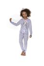 Pijama Infantil Moletinho Elsa Disney Frozen II - Capa Removível - Azul