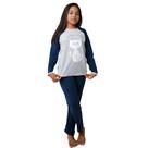 Pijama Infantil Para Meninas Estampado Diones Camiseta Manga Longa E Calça