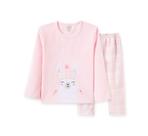 Pijama Infantil Pingo Lelê manga longa Soft Xadrez Lhama Rosa