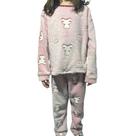 Pijama Infantil Soft Brilha no Escuro Menina Menino Plush Roupa de dormir