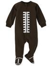 Pijama infantil The Children's Place Football com zíper de 12 a 18 meses